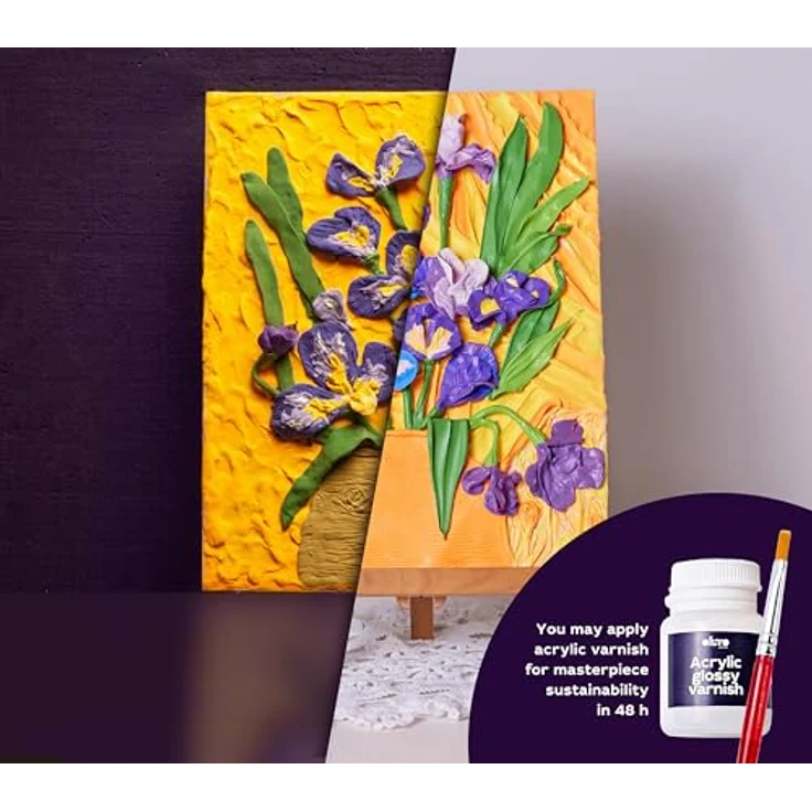 Okto Sensory Art Creative Set Irises, Malvorlagen zur Förderung von Kreativität und Feinmotorik, 300 mm hoch, hergestellt in der Ukraine – Bild 5