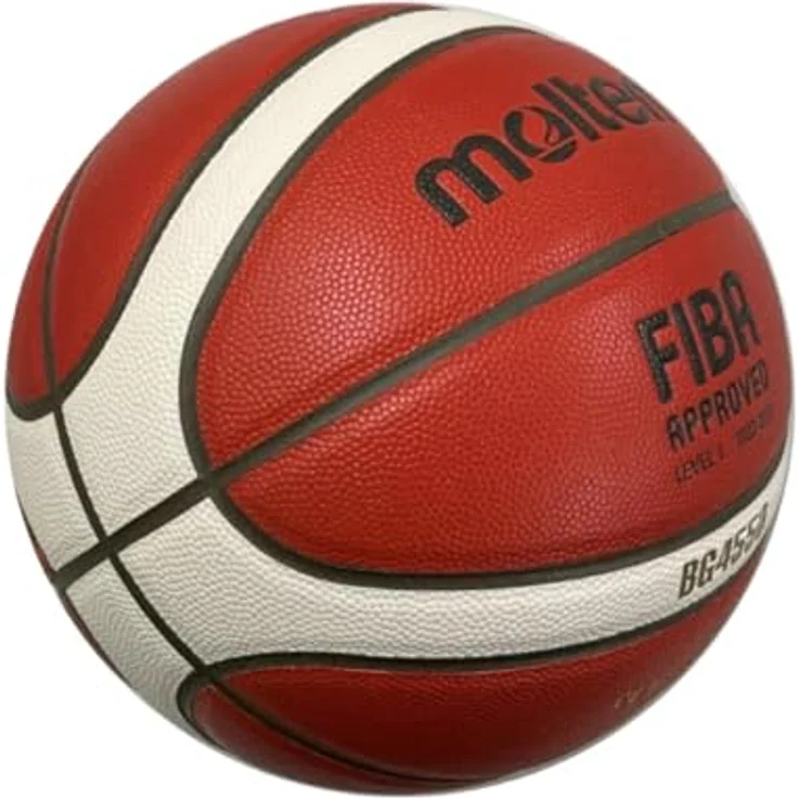 Molten B6G4550, Wettspiel-Basketball aus Premium Synthetik-Leder mit FIBA-Zulassung und optimierter Ballführung – Bild 2