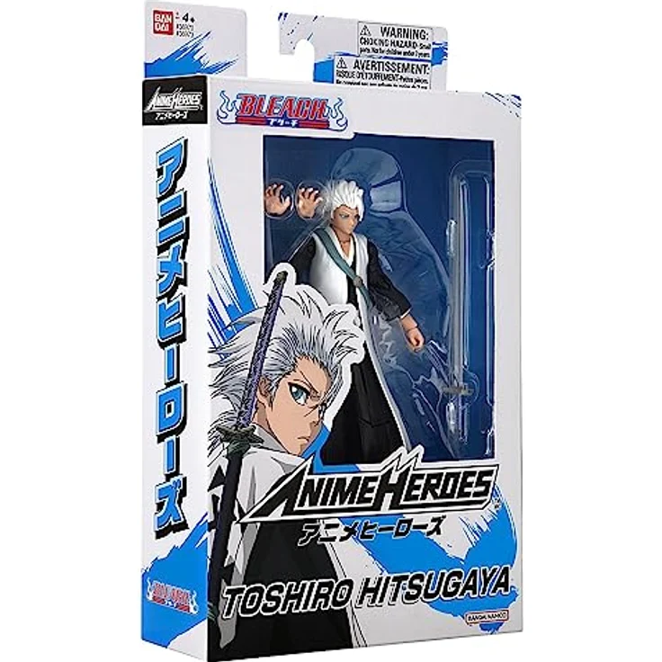 BANDAI Anime Heroes Bleach Figur Toshiro Hitsugaya, 17 cm Gelenkfigur mit Zubehör, offizielle Lizenz – Bild 3