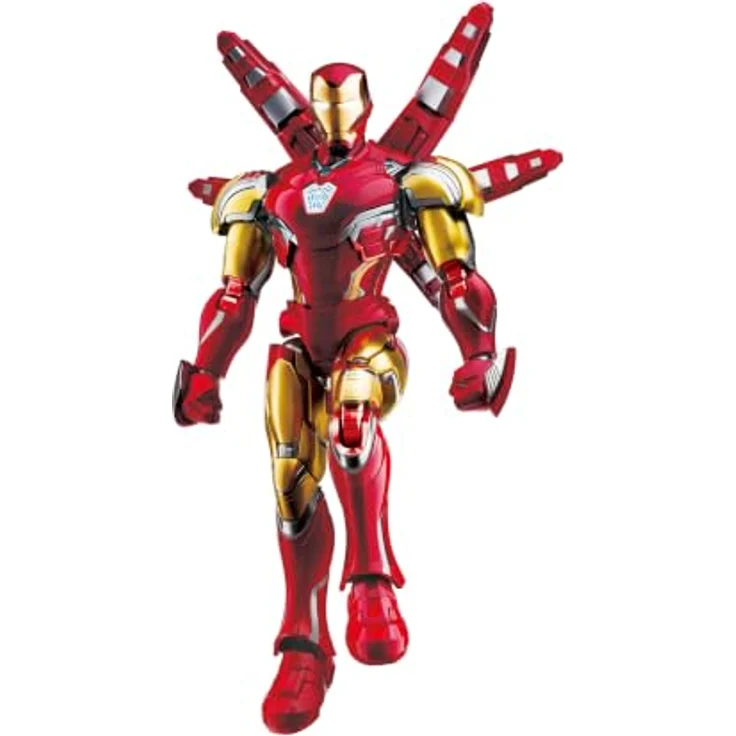 Dickie Toys Blokees Marvel Iron Man, Spielzeugfigur mit 149 Teilen, beweglichen Punkten und beleuchteten Augen, 27,5 cm hoch – Bild 2