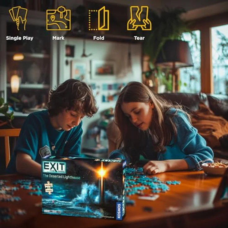 Thames & Kosmos - EXIT: The Deserted Lighthouse Jigsaw Puzzle – Level: 4/5 - Escape Room Game - 1–4 Players - Strategy Board Game - Ages 12+ - 692878 – Bild 5