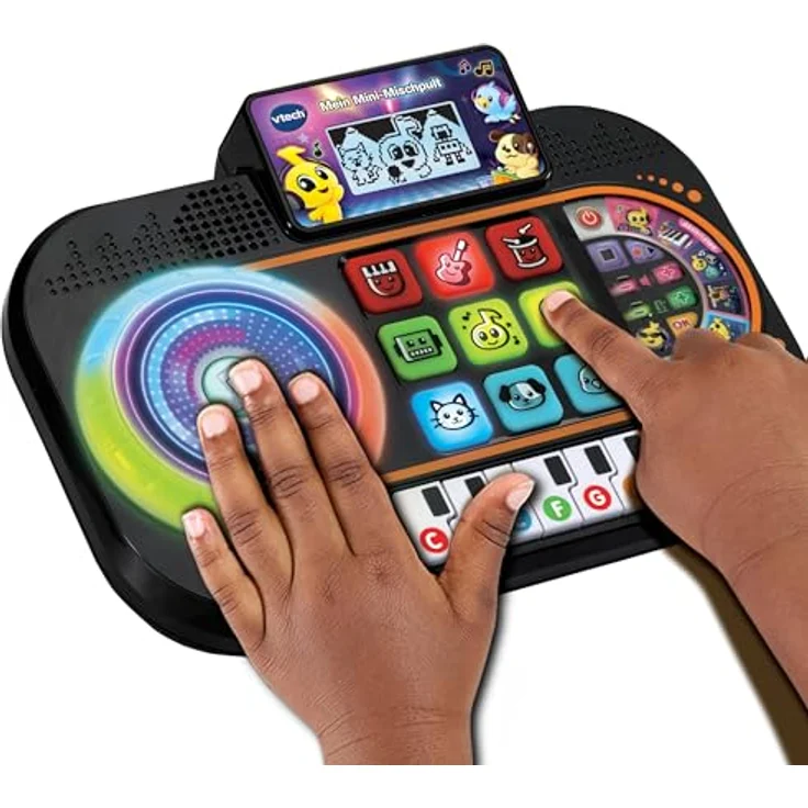 VTech Mein Mini-Mischpult Interaktives DJ-Pult mit Lichteffekten und Turntable für Kinder von 3-7 Jahren – Bild 2