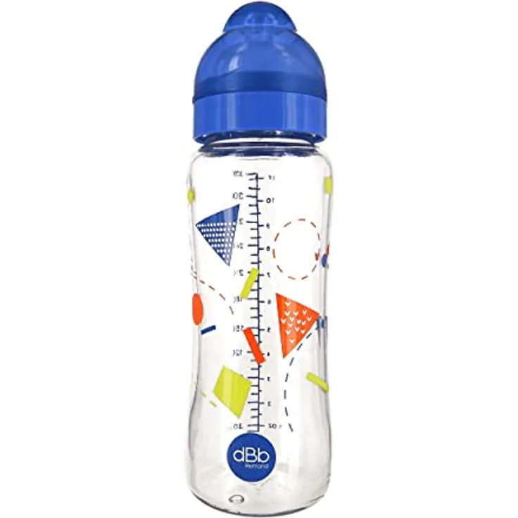 dBb Remond Geometrie-Flasche in Box, 313 ml, transluzent dunkelblau