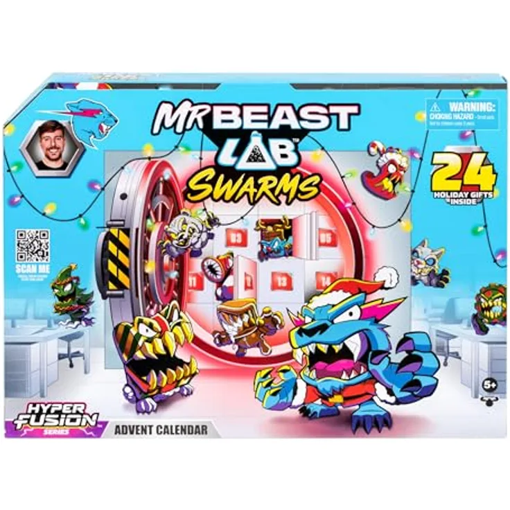 Moose MRBEAST LAB Swarms S3 Advent Calendar, 24 Überraschungen für Kinder und Erwachsene, inspiriert von MrBeast