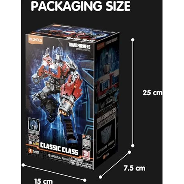 Blokees Transformers Blokees Plastic Model Classic Class 01 Optimus Prime, 25 cm bewegliche Sammelfigur mit CR927-Batterie – Bild 6