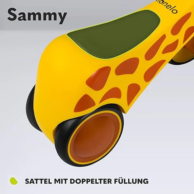 Lionelo Laufrad SAMMY Raddurchmesser: 15 cm Spurbreite vorne: 18,5 cm Radstand hinten: 15 cm Zoll, leuchtende Lenkergriffe, ergonomisches Design, zum Erlernen des Fahren, rosa Panther-Farbe - Preisvergleich – Bild 4