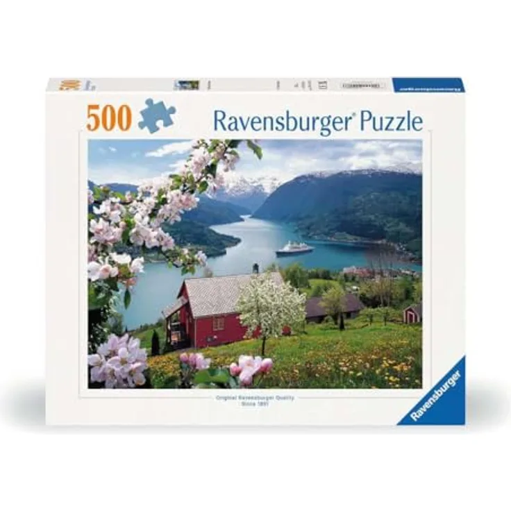 Ravensburger Puzzle 12000208 - Skandinavische Idylle - 500 Teile Puzzle für Erwachsene und Kinder ab 12 Jahren, Puzzle mit Norwegen-Motiv