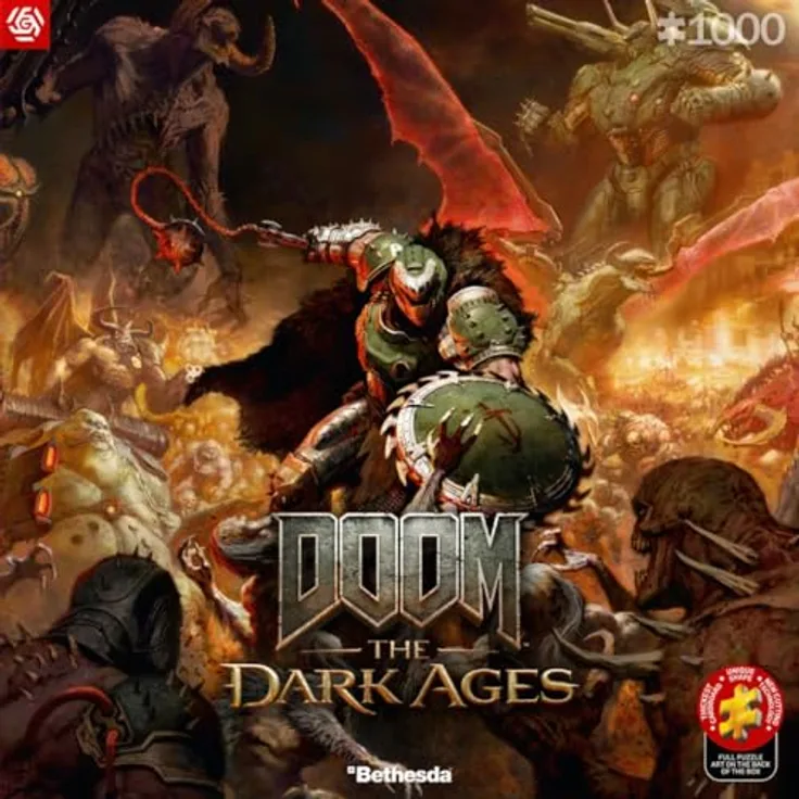 Good Loot Doom The Dark Ages - Slayer's Rag Puzzle, 1000 Teile, offizielles Artwork, 48 x 68 cm, für 1+ Spieler
