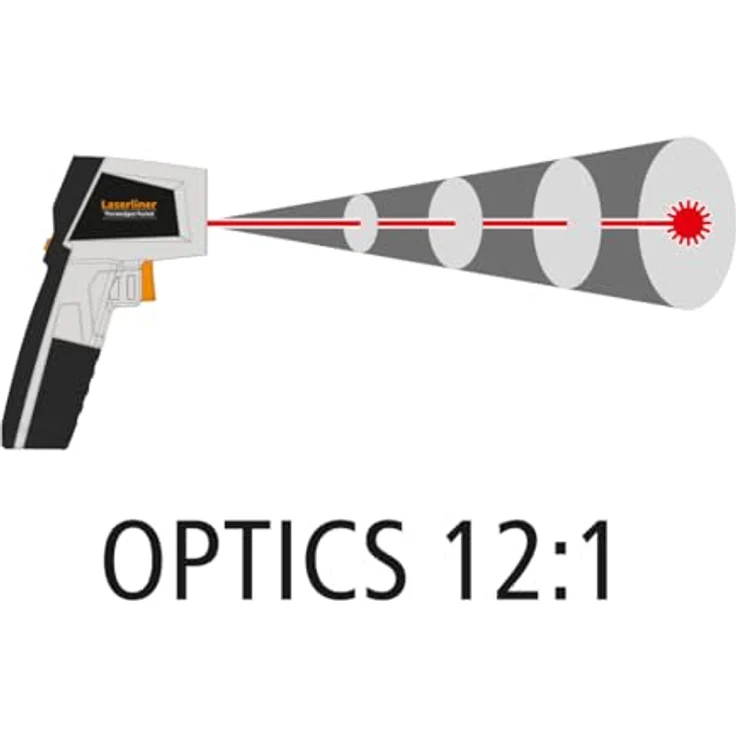 LASERLINER ThermoSpot Pocket, Infrarot-Thermometer mit Ziellaser und automatischer Speicherung, recyceltes Gehäuse – Bild 5