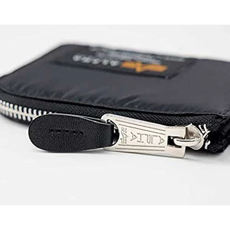 Alpha Industries Label Wallet, Unisex Geldbörse aus 100% Nylon für Karten und Bargeld, ungefüttert – Bild 3