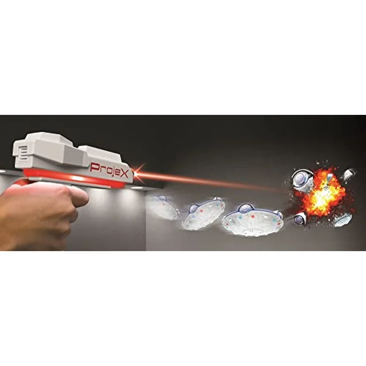 Bizak Projex Arcade-Spiele-Projektor, interaktives Gaming-System mit 5 Spielvarianten und 2 Laserpistolen – Bild 4