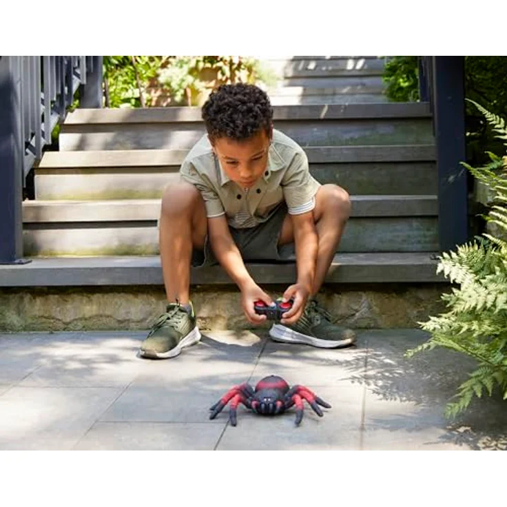 Terra Ferngesteuerte Spinne Rot – RC Vogelspinne mit leuchtenden LED Augen und Fernbedienung – Tarantula Spielzeug ab 3 Jahre – Bild 4