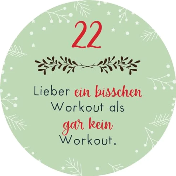 Ars Edition Adventskalender in der Dose, Christmas Fitness mit 24 Übungskarten für Home-Workouts – Bild 7
