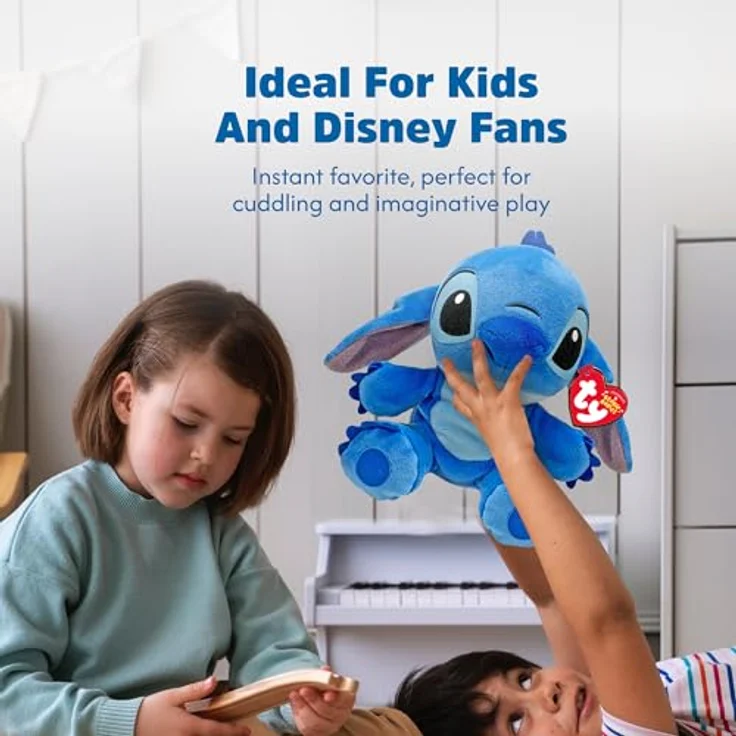 TY Disney Beanies Stitch Plüschtier - Weicher Teddy für Kinder und Babys - Kuscheliges Sammler-Stofftier, blau - Preisvergleich – Bild 4