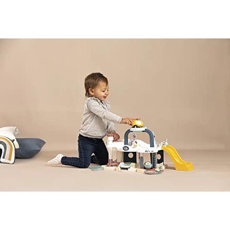 Smoby Toys - Little Smoby Multi-Parkgarage für Kinder ab 18 Monaten - Spielzeug-Parkhaus mit vielen Funktionen inkl. Auto – Bild 4