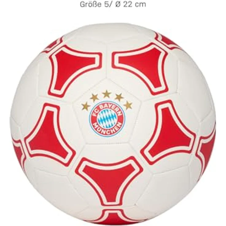 FC Bayern München Fußball Fussball, Größe 5, PU Material, gedrucktes Logo – Bild 4