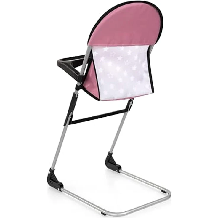 Bayer Design 61776AB Puppenmöbelset, Puppenhochstuhl mit Esstablett, Puppenbett, Tasche und Zubehör, Spielset für Rollenspiele ab 3 Jahren – Bild 2