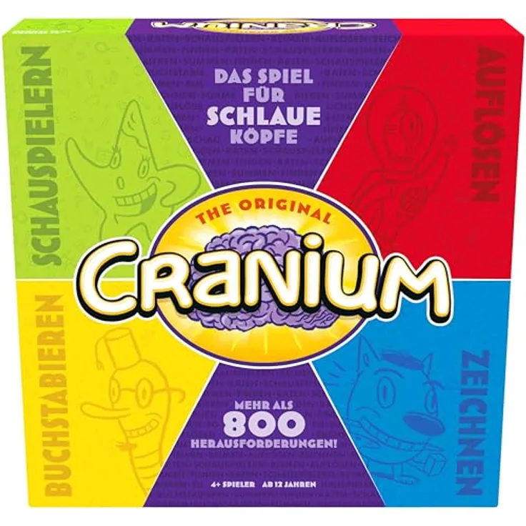 FUNKO GAMES Cranium Original, Partyspiel für 4+ Spieler, 800 Herausforderungen, ab 12 Jahren, Gesellschaftsspiel auf Deutsch, 45 Minuten Spieldauer