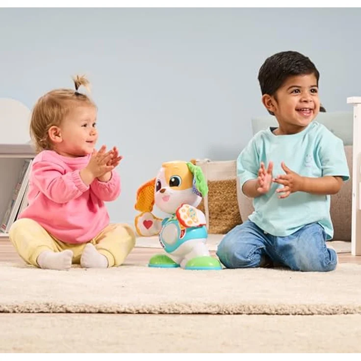 VTech Baby Tanz- & Sing-Hündchen, motorisierter Musikspielzeughund mit 5 interaktiven Tasten, mehrfarbige Lichteffekte und Bewegungsanimation – Bild 4
