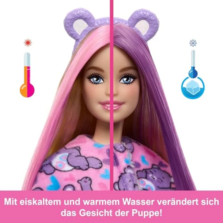 Barbie Anziehpuppe Cutie Reveal, Glücksbärchis Teile-gern-Bärchi, inklusive Accessoires, bewegliche Puppe mit 10 Überraschungen – Bild 5
