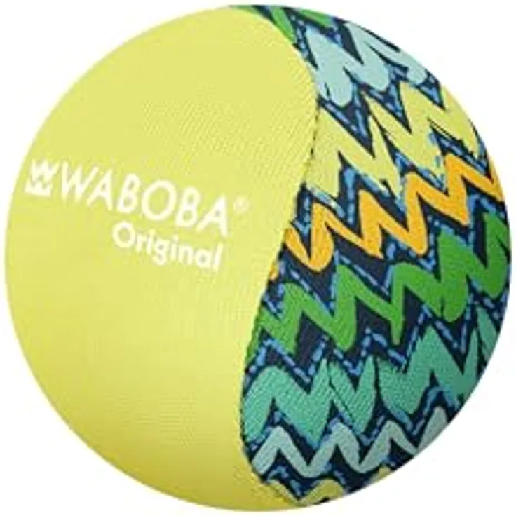 Waboba Wasser-Sprung-Ball, Original Skip-Ball mit Gelkern für Ozean, See & Pool – Hochleistungs-Wasserspielzeug, 5,5 cm, Zigzag Design