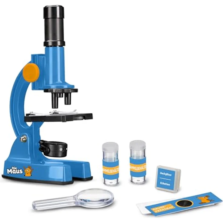 Bresser DieMaus Kindermikroskop Set mit Koffer - 100x-900x Vergrößerung, LED-Beleuchtung, inkl. Zubehör und Experimentiermaterial – Bild 3