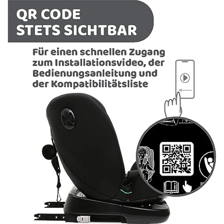 Chicco Autokindersitz UNICO EVO I-SIZE, verstellbarer Autositz für Kinder von 0 Monaten bis 12 Jahren, schwarz – Bild 14