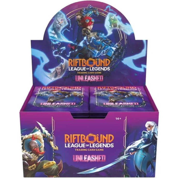 RIOT GAMES Riftbound: League of Legends - Unleashed Booster Display, 24 Packs mit 14 Karten pro Pack, Englisch – Bild 1