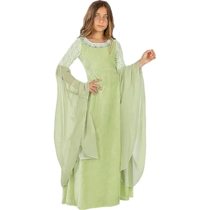 Funidelia Arwen Kostüm - Der Herr der Ringe für Mädchen, Kostüme für Karneval & Halloween, Weiß, Größe 10-12 Jahre