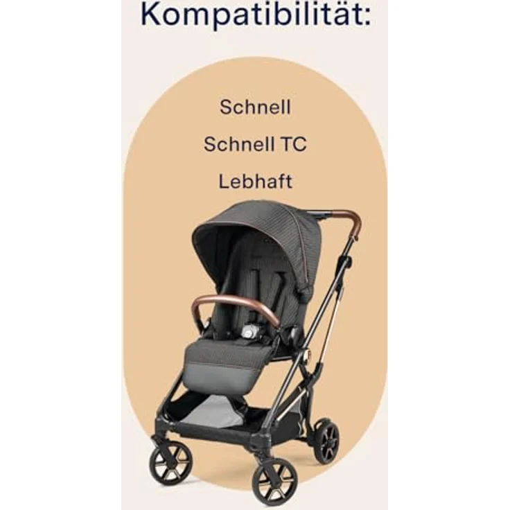 Peg Perego Ride with Me Board-Zubehör, kompatibel mit Veloce & Vivace Kinderwagen, hintere Trittfläche für Kinder bis 22 kg, Schwarz – Bild 4