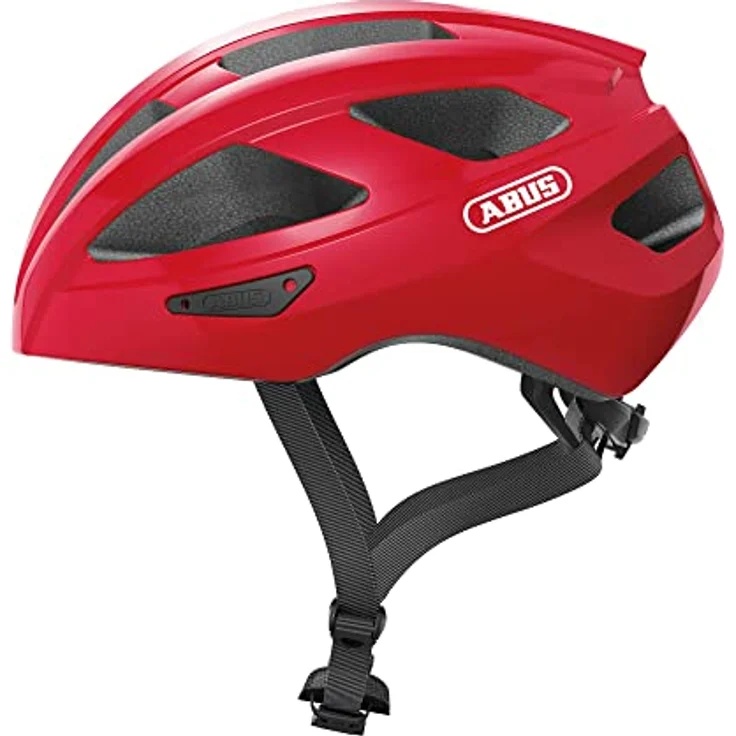 ABUS 87222 Fahrradhelm, Rot (Blaze Red), M (52-58 cm) - Stabiler Einsteigerhelm mit In-Mold Fertigung und optimaler Belüftung – Bild 1