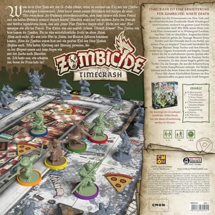 CMON Zombicide: White Death – TMNT Timecrash, Erweiterung für Dungeon Crawler, 1-6 Spieler, Ab 14+ Jahren, 60 Minuten, Deutsch, Mehrsprachig – Bild 4