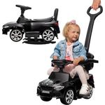 Actionbikes Motors Kinder Rutschauto BMW M5 Schwarz | 6V 4.5 AH Batterie, Schiebestange, LED-Scheinwerfer, Soundmodul, Fußstützen, Schaukelfunktion