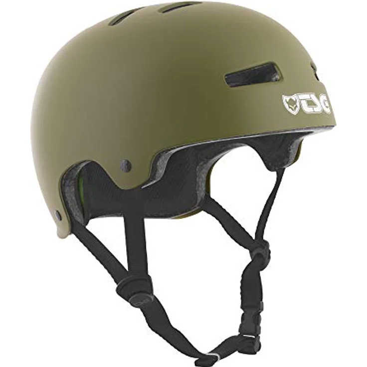 TSG Evolution Casque Bowl Skate/Roller/Trotinette/BMX/Dirt/Pumptrack/VTT/E-Bike Erwachsene Unisex, Olive, S/M (54-56cm) - Hartschalen Bauweise, EN 1078/CE/CPSC Standards, Tuned Fit System, Low Fit Passform – Bild 4