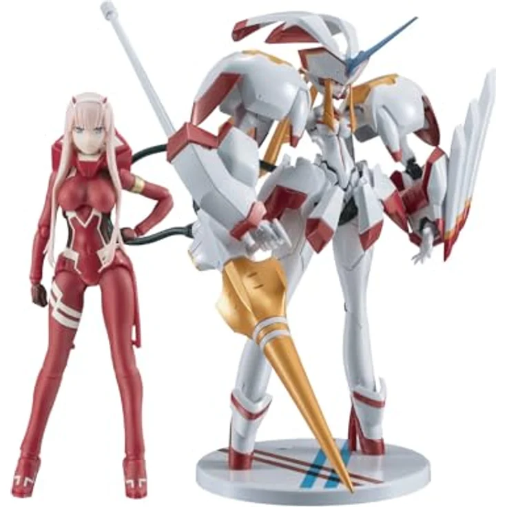 TAMASHII NATIONS Darling in The FRANXX 5th Anniversary Set, S.H.Figuarts & The Robot Spirits Figure mit Strelizia und Zero Two Figuren, inklusive Zubehör – Bild 1