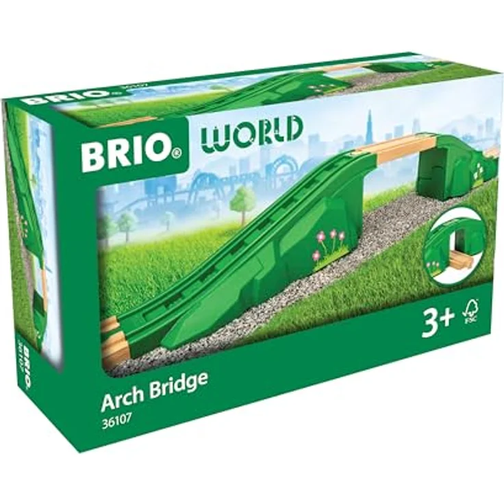 BRIO® Spielzeugeisenbahn-Brücke, Modulare Brücke, Made in Europe, FSC®-zertifiziert, robust und stabil – Bild 7