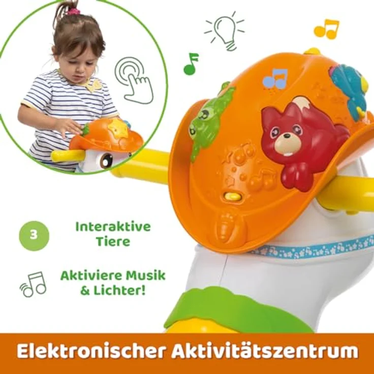 Chicco Baby Rodeo, Schaukelpferd mit interaktivem Aktivitätszentrum, 3 Tasten, aus recyceltem Kunststoff, für Kinder 1-3 Jahre, hergestellt in Italien – Bild 5