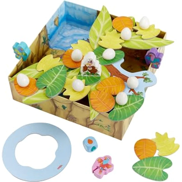 HABA Auweia, Frau Geier! – Geschicklichkeitsspiel für Kinder – Nestbau aus hochwertigem Holzmaterial – Ab 3 Jahren – Brettspiel – Bild 3