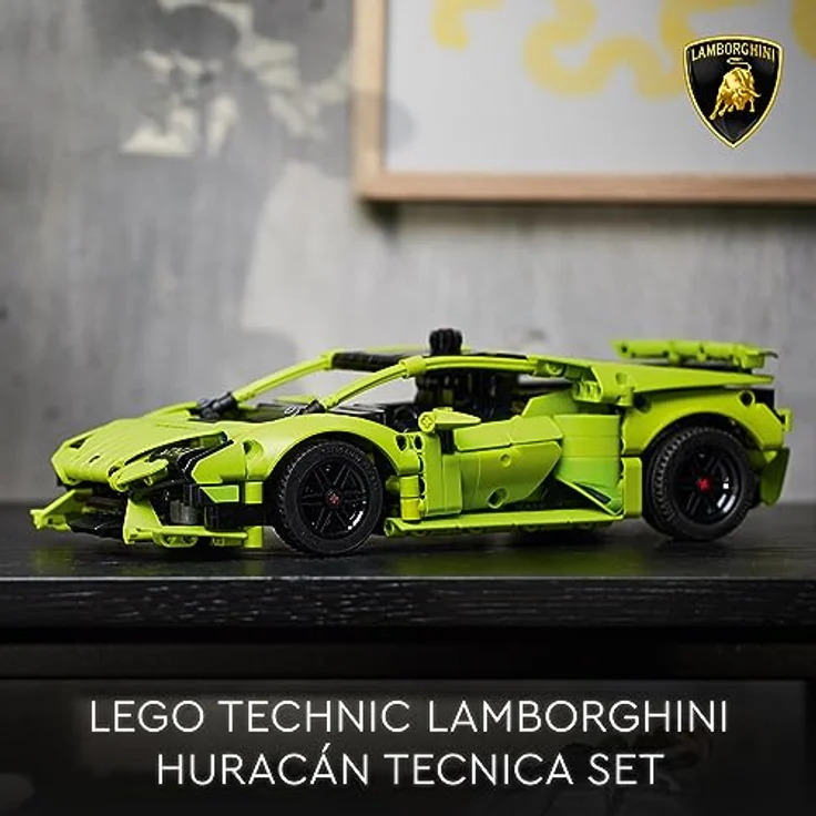 LEGO Technic Lamborghini Huracán Tecnica Spielzeugauto-Modellbausatz, Rennwagen-Bauset für Kinder, Jungen, Mädchen und Motorsport-Fans, Auto-Geschenk zum Sammeln 42161 – Bild 2