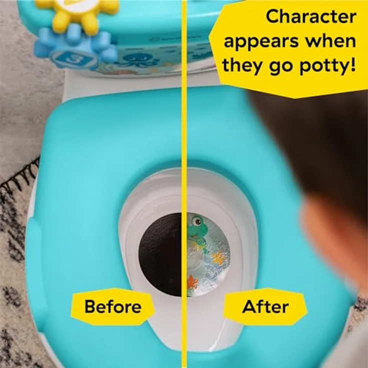Baby Einstein Geared for Success 2-in-1 Töpfchentrainingssystem, ab 18 Monaten, mit Musik und drehenden Zahnrädern, geeignet für runde und ovale Toiletten – Bild 2