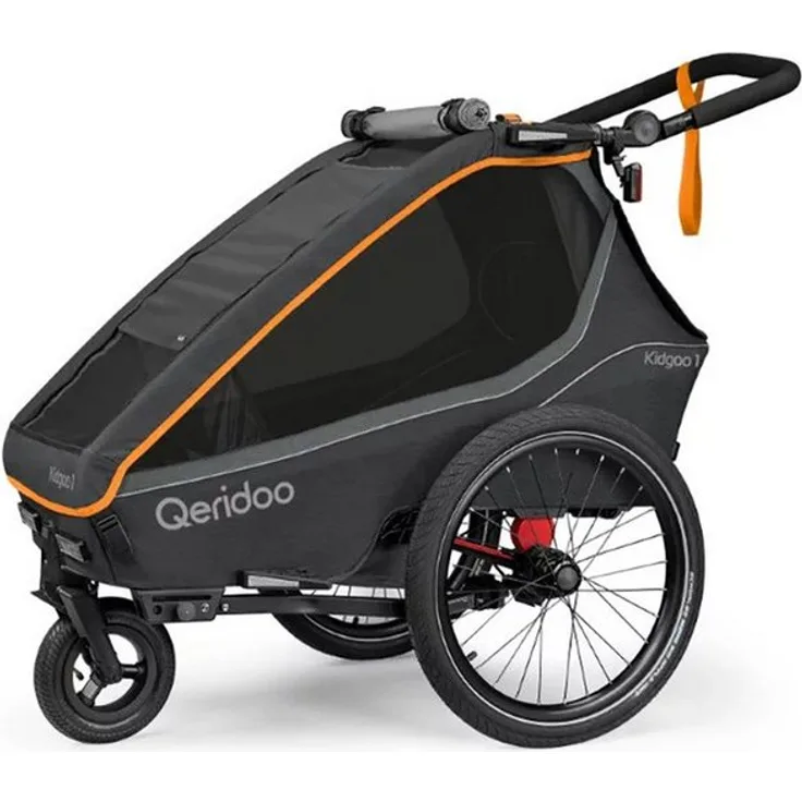 Qeridoo Fahrradkinderanhänger Kidgoo FIDLOCK Edition, 360° Belüftungssystem, Schwalbe High-End-Reifen, stabiles Dach, Zurrgurte, Farbe: nicht spezifiziert