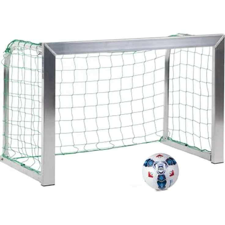 Sport-Thieme Mini-Fußballtor Training | Aluminium-Tor mit Polypropylen-Netz | Flexibel positionierbar | 80x40 mm Bodenrahmen | Rundrohr Netzbügel | Anklappbar