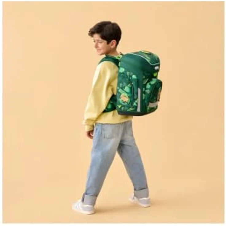 ergobag cubo Schulranzen-Set DinosauriBär, 21 Liter Volumen, verstellbare Rückenhöhe, inklusive gefülltem Federmäppchen und Sportbeutel – Bild 8
