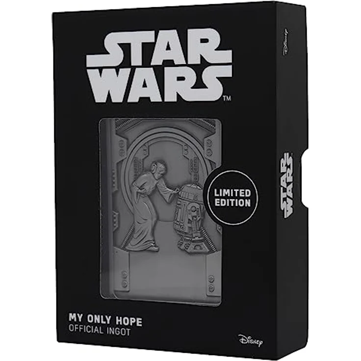 FaNaTtik Star Wars Iconic Scene Collection Metallbarren My Only Hope, Limited Edition FNTK-K-018, 75 x 50 mm, 9.995 Stück weltweit, mit Displaystand – Bild 2