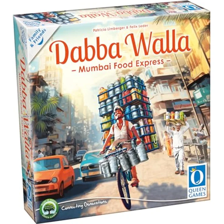 Queen Games Dabba Walla EN Version, Brettspiel für 2–4 Spieler ab 8 Jahren – Bild 1