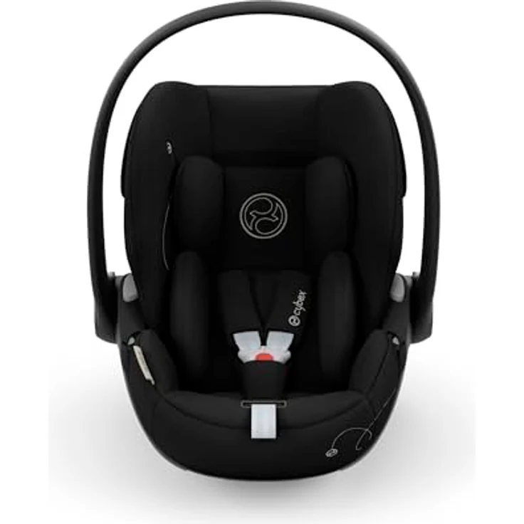 CYBEX Gold Babyschale Cloud G i-Size Comfort, Inkl. Neugeboreneneinlage, Ab Geburt bis ca. 24 Monate, Für Kinder ab 40 cm bis 87 cm, Max. 13 kg, Moon Black – Bild 2