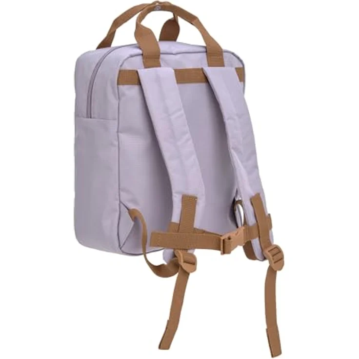 LÄSSIG Kinderrucksack Mini Square Backpack Lilac, 27 cm, 7 Liter, ab 3 Jahre, wasserabweisend, mit individuell anpassbaren Schultergurten – Bild 2