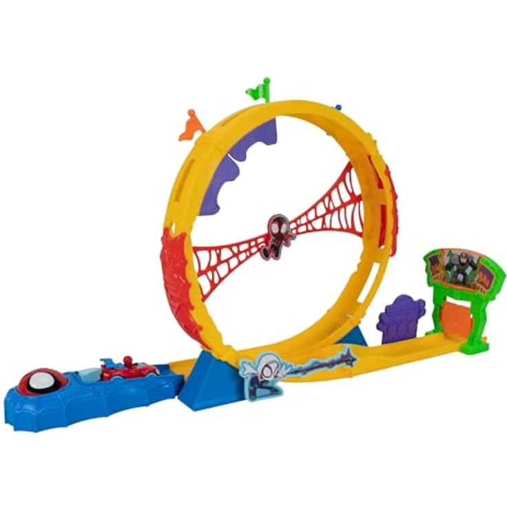 Spiderman Spidey 61 cm Looping Rennbahn, inklusive exklusivem Diecast-Fahrzeug für Kinder ab 3 Jahren – Bild 1