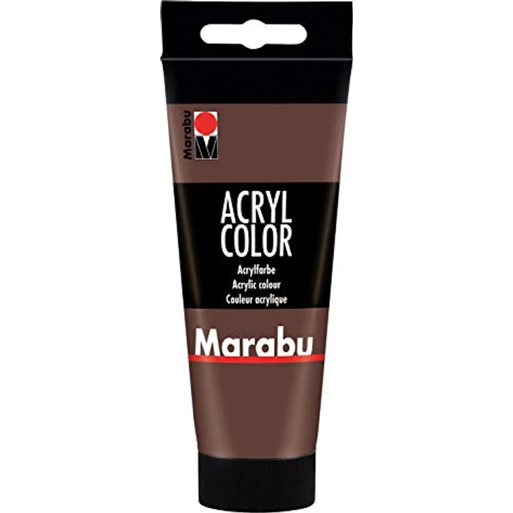 Marabu Acryl Color 12010050040, cremige mittelbraune Acrylfarbe auf Wasserbasis, 100 ml, schnell trocknend, lichtecht, wasserfest, ideal für Leinwand, Papier und Holz – Bild 1