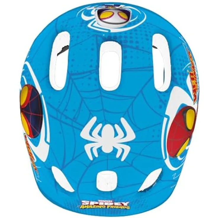 Seven Polska Kinderfahrradhelm "SPIDEY", XS: 44-48cm, Spiderman-Junior, mattschwarz mit Disney Spidey Figuren, leicht und sicher – Bild 5